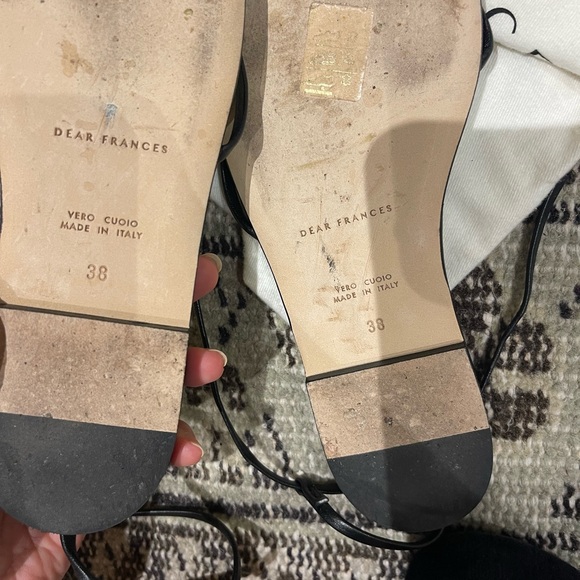 Dear Frances Leather Flat Sandals - Picture 4 of 4